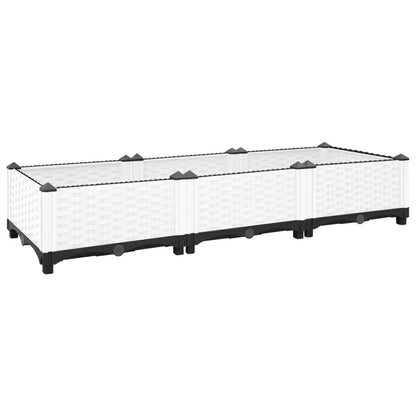 Hochbeet 120X40X23 Cm Polypropylen Weiß