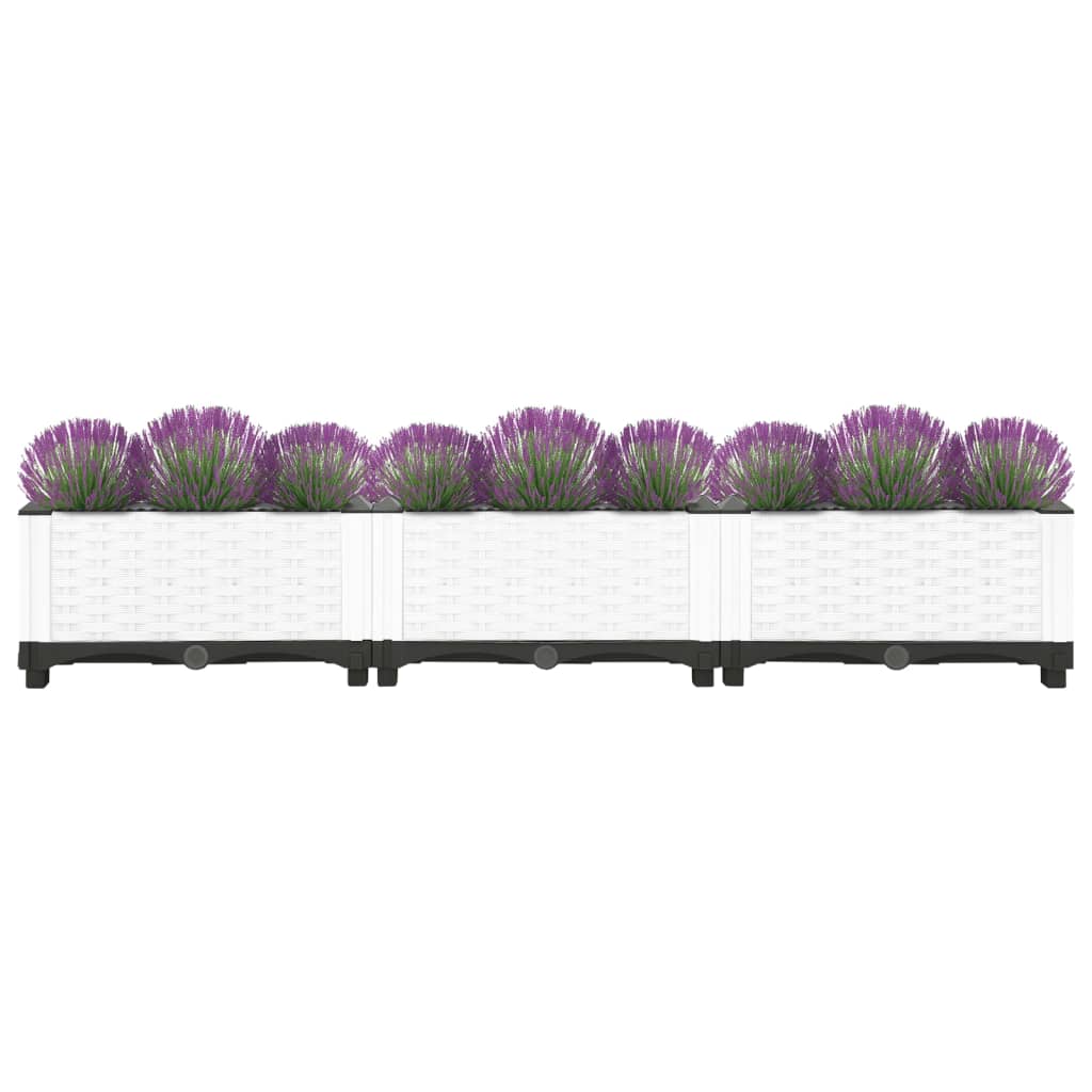Hochbeet 120X40X23 Cm Polypropylen Weiß