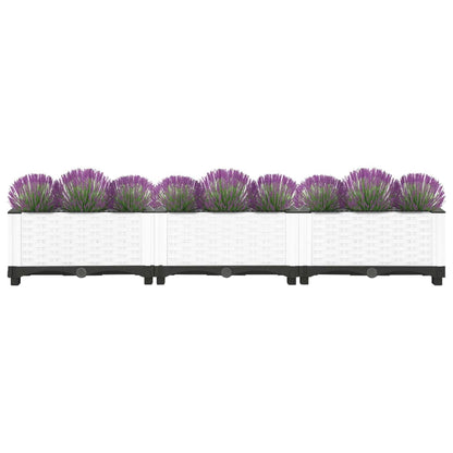 Hochbeet 120X40X23 Cm Polypropylen Weiß