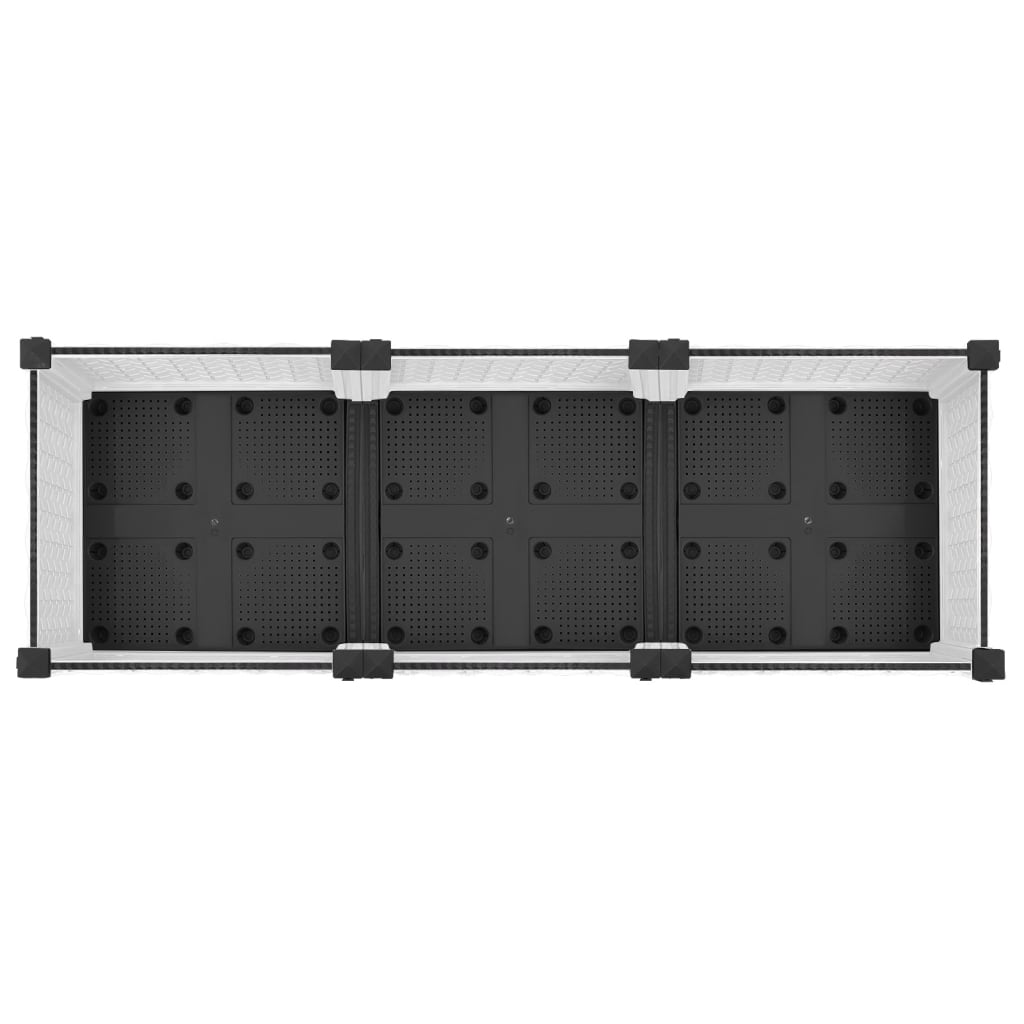 Hochbeet 120X40X23 Cm Polypropylen Weiß
