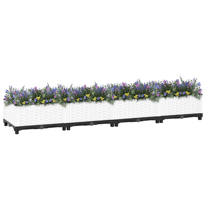 Hochbeet 160X40X23 Cm Polypropylen Weiß