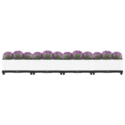 Hochbeet 160X40X23 Cm Polypropylen Weiß