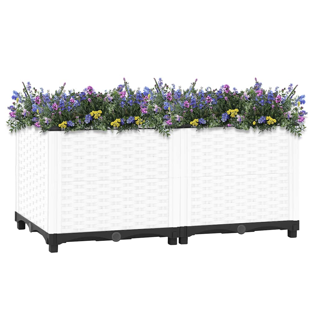 Hochbeet 80X40X38 Cm Polypropylen Weiß