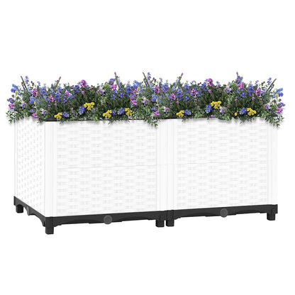 Hochbeet 80X40X38 Cm Polypropylen Weiß