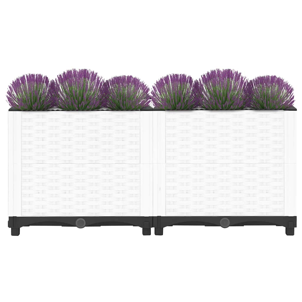 Hochbeet 80X40X38 Cm Polypropylen Weiß