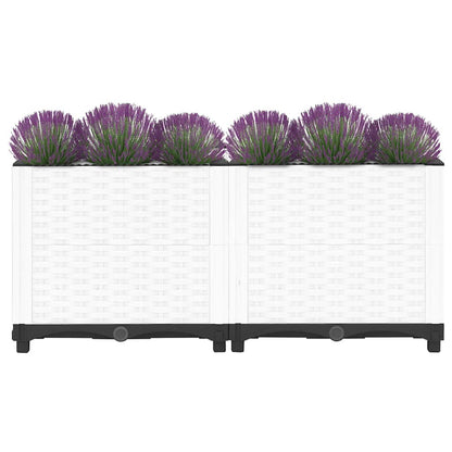 Hochbeet 80X40X38 Cm Polypropylen Weiß