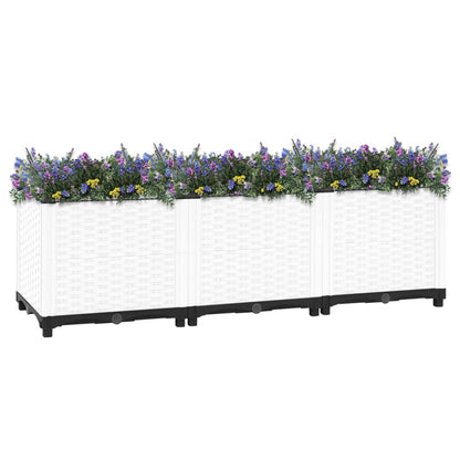 Hochbeet 120X40X38 Cm Polypropylen Weiß