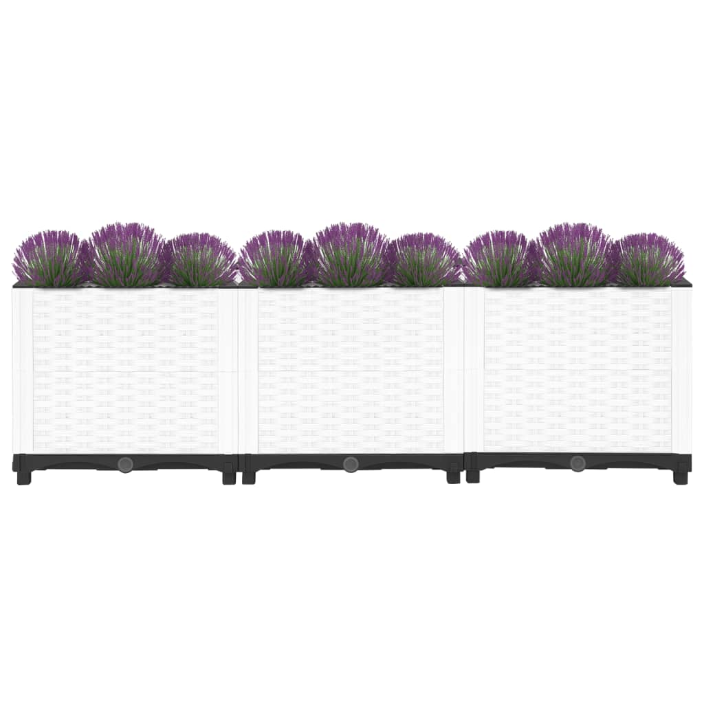 Hochbeet 120X40X38 Cm Polypropylen Weiß