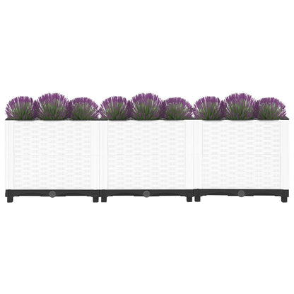 Hochbeet 120X40X38 Cm Polypropylen Weiß