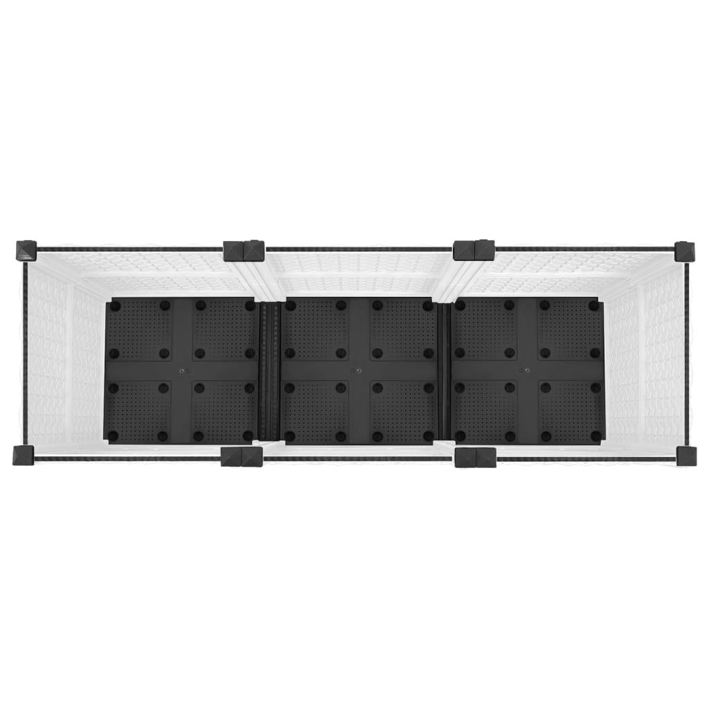 Hochbeet 120X40X38 Cm Polypropylen Weiß