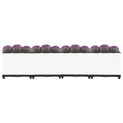 Hochbeet 160X40X38 Cm Polypropylen Weiß