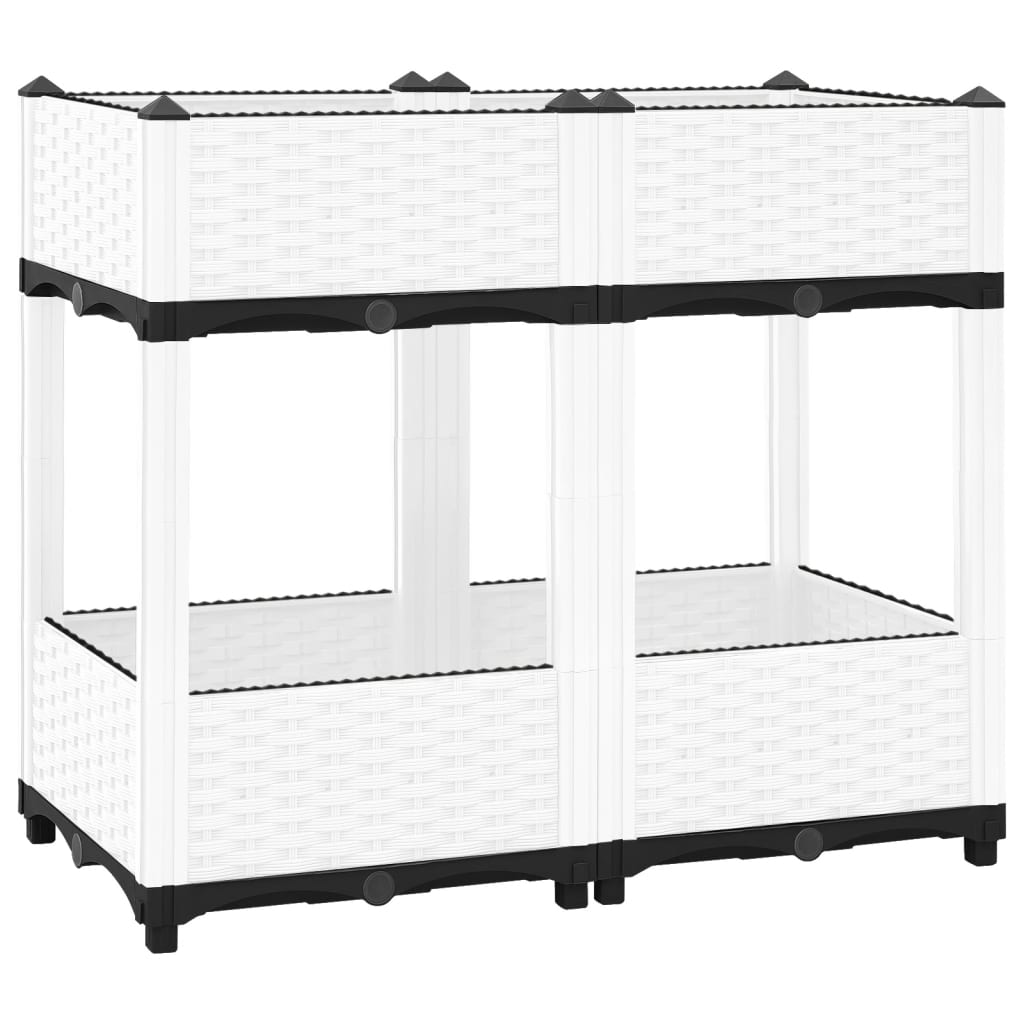 Hochbeet 80X40X71 Cm Polypropylen Weiß