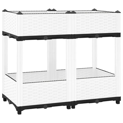 Hochbeet 80X40X71 Cm Polypropylen Weiß