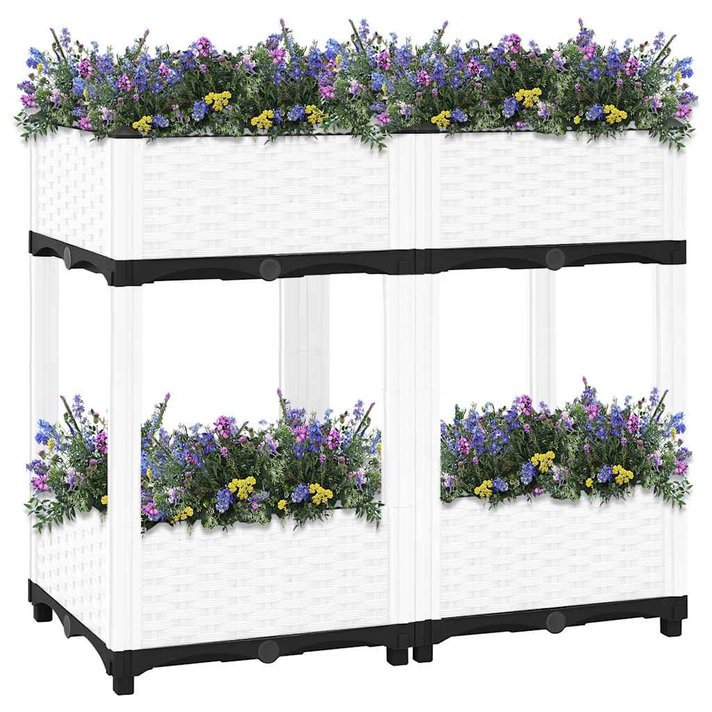 Hochbeet 80X40X71 Cm Polypropylen Weiß