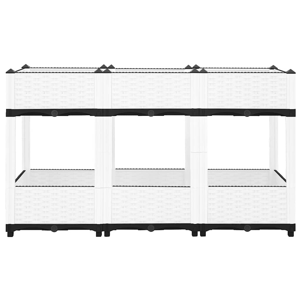 Hochbeet 120X40X71 Cm Polypropylen Weiß