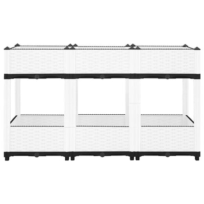Hochbeet 120X40X71 Cm Polypropylen Weiß