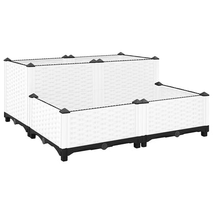 Hochbeet 80X80X38 Cm Polypropylen Weiß
