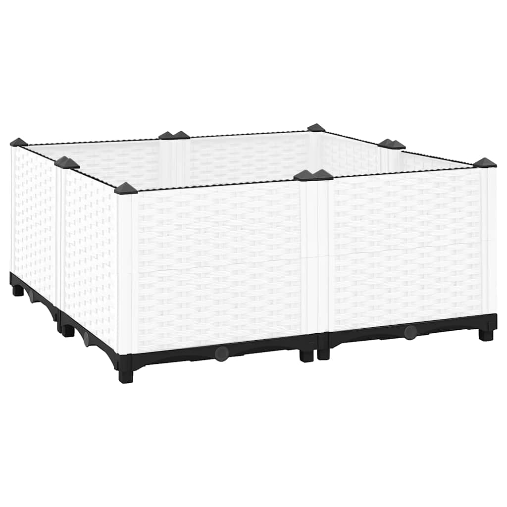 Hochbeet 80X80X38 Cm Polypropylen Weiß