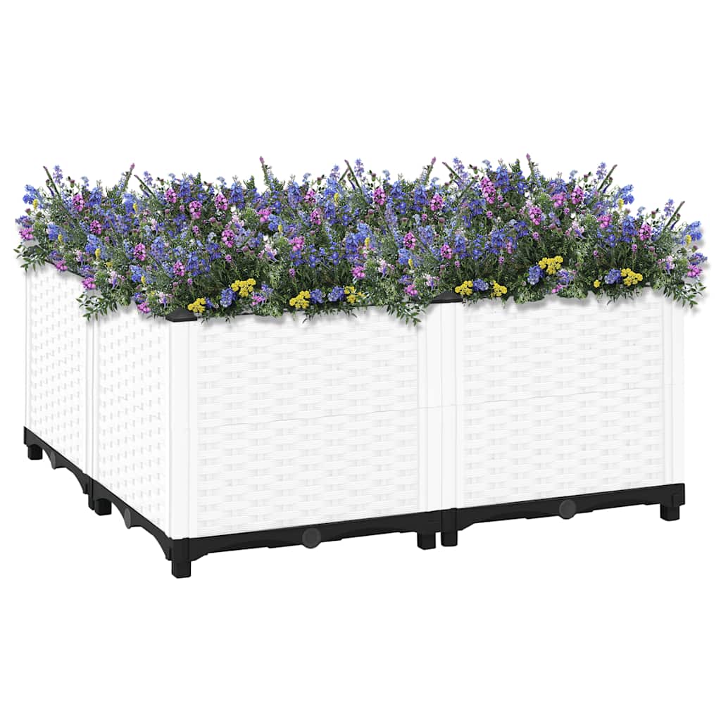 Hochbeet 80X80X38 Cm Polypropylen Weiß