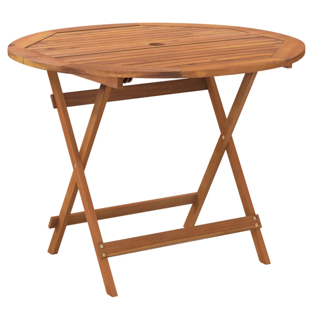 Klappbarer Gartentisch Ø 90X75 Cm Massivholz Akazie