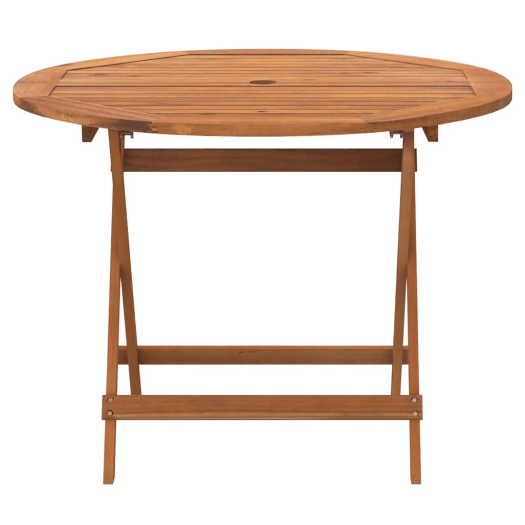 Klappbarer Gartentisch Ø 90X75 Cm Massivholz Akazie