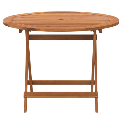 Klappbarer Gartentisch Ø 90X75 Cm Massivholz Akazie