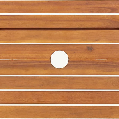 Klappbarer Gartentisch Ø 90X75 Cm Massivholz Akazie