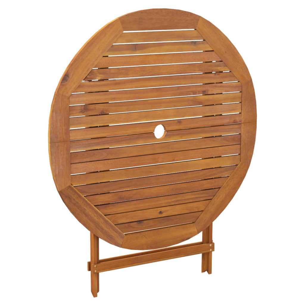 Klappbarer Gartentisch Ø 90X75 Cm Massivholz Akazie