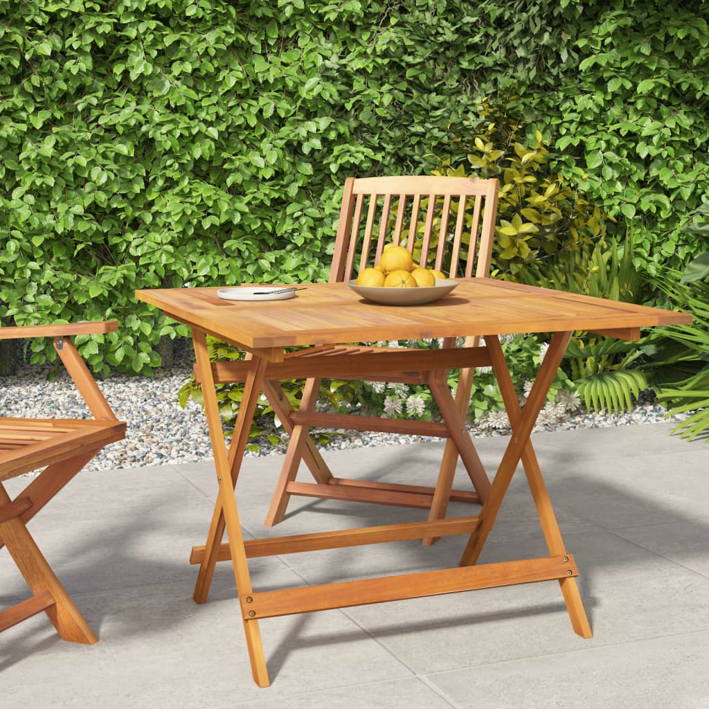 Gartentisch Klappbar 90X90X75 Cm Massivholz Akazie