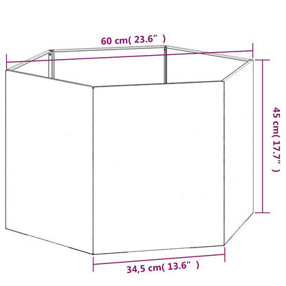 Pflanzkübel Rostig 60X60X45 Cm Cortenstahl
