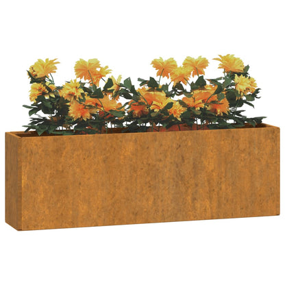 Wand-Pflanzkübel 2 Stk. Rostig Cortenstahl 53X10X17 Cm