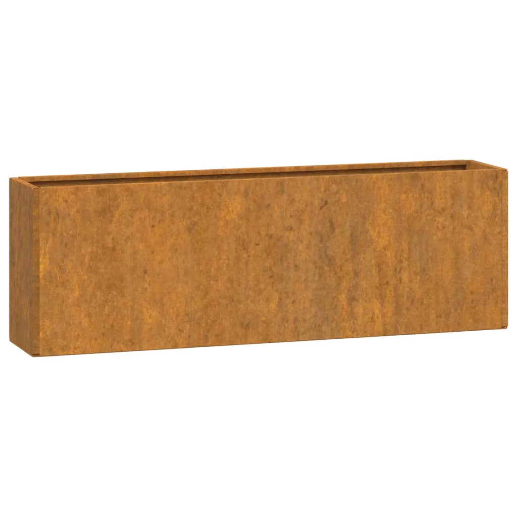 Wand-Pflanzkübel 2 Stk. Rostig Cortenstahl 53X10X17 Cm