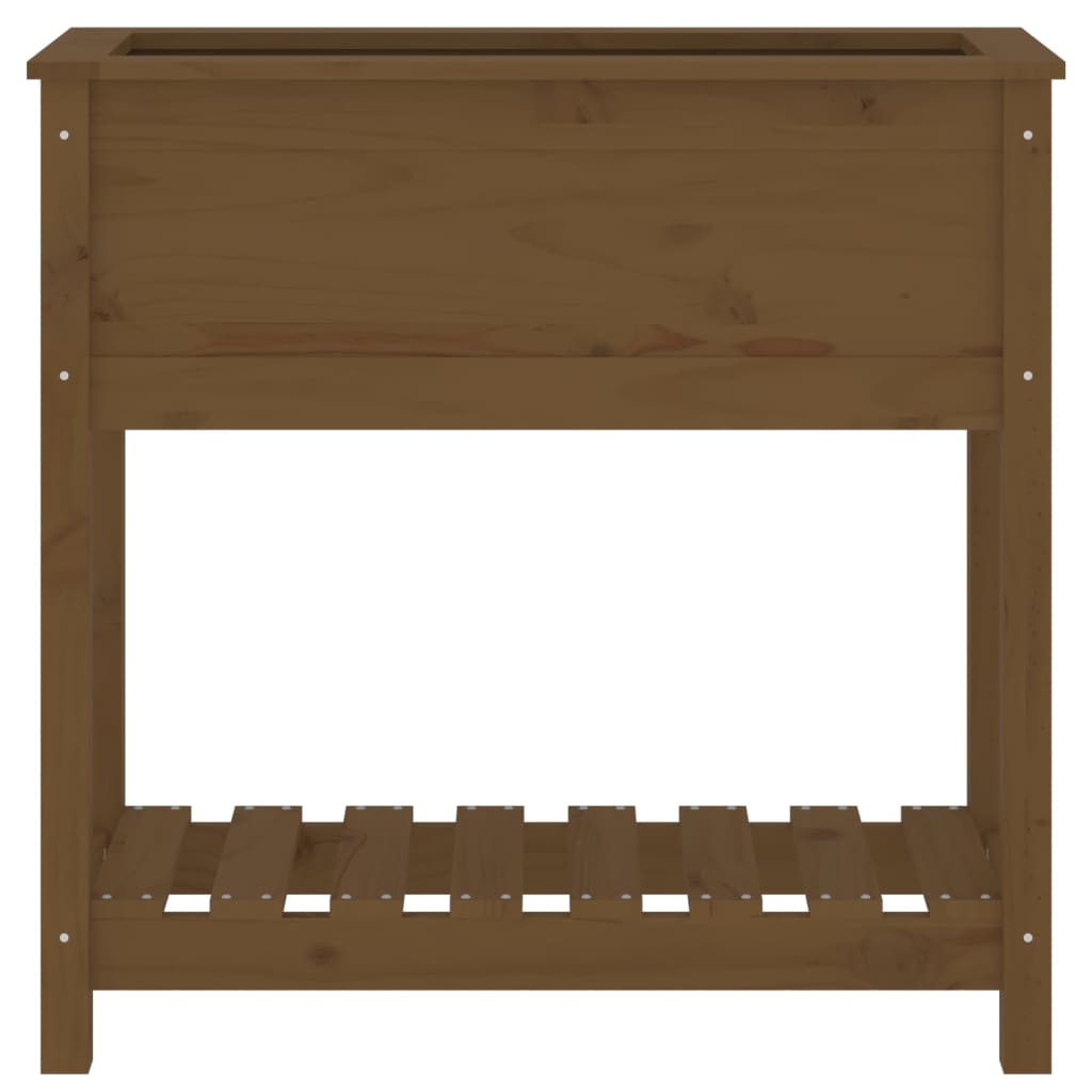 Pflanzkübel Mit Ablage Honigbraun 82,5X34,5X81 Cm Kiefernholz