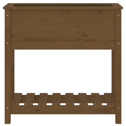 Pflanzkübel Mit Ablage Honigbraun 82,5X34,5X81 Cm Kiefernholz