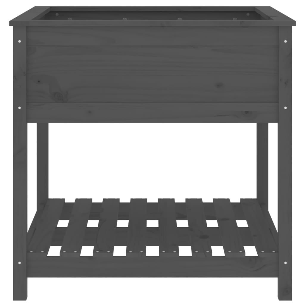 Pflanzkübel Mit Ablage 82,5X82,5X81 Cm Massivholz Kiefer