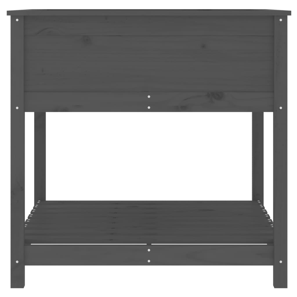 Pflanzkübel Mit Ablage 82,5X82,5X81 Cm Massivholz Kiefer