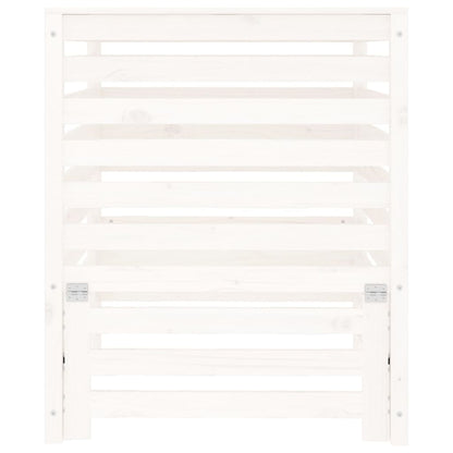 Komposter Weiß 82,5X82,5X99,5 Cm Massivholz Kiefer