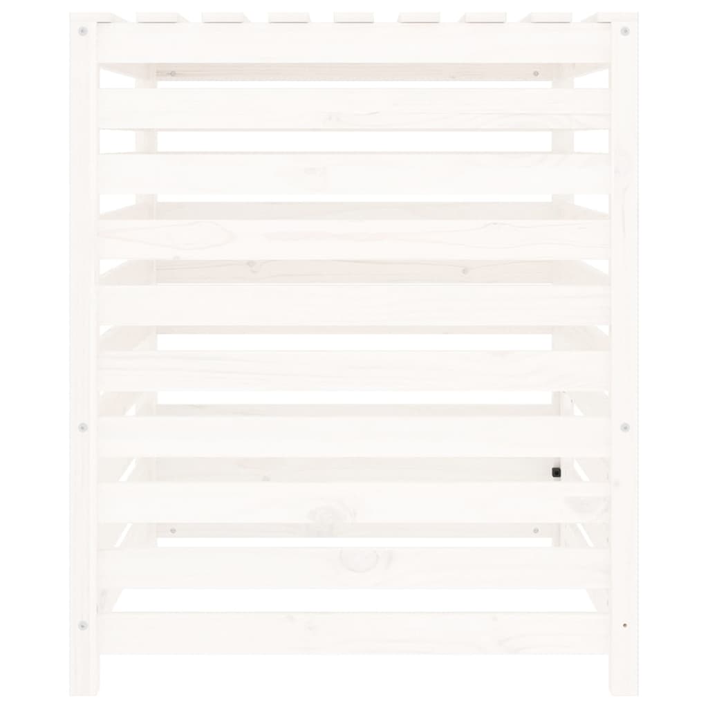 Komposter Weiß 82,5X82,5X99,5 Cm Massivholz Kiefer