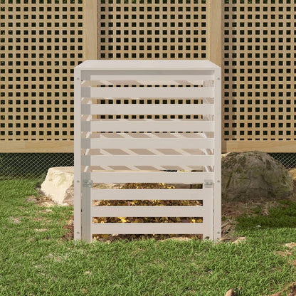 Komposter Weiß 82,5X82,5X99,5 Cm Massivholz Kiefer