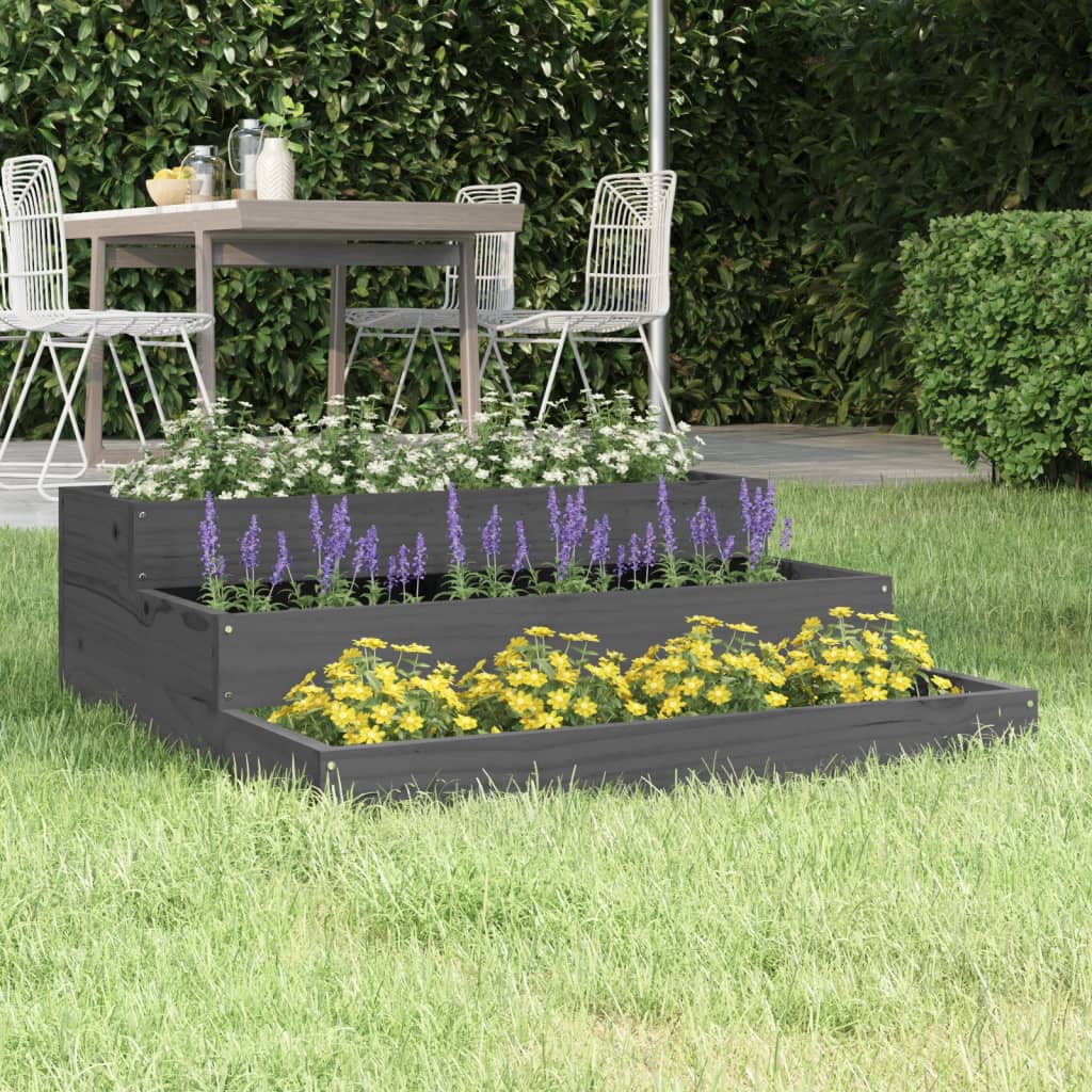 Pflanzkübel 107X107X27 Cm Massivholz Douglasie