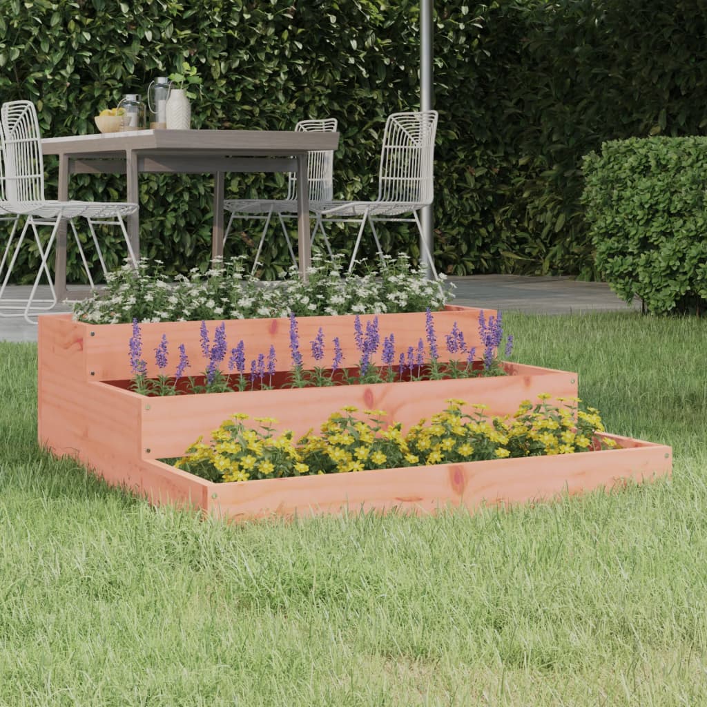Pflanzkübel 107X107X27 Cm Massivholz Douglasie