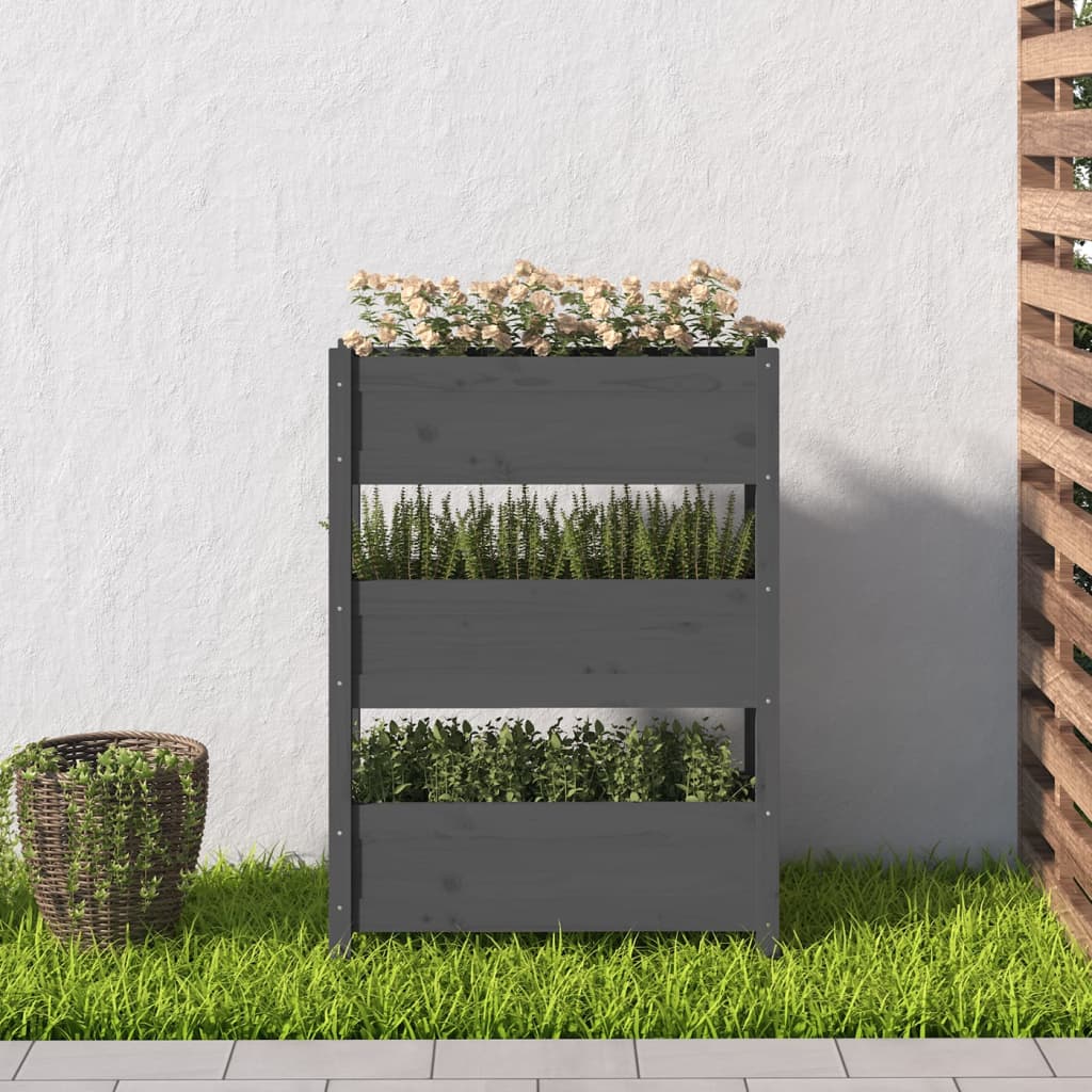 Pflanzkübel 77X25X104,5 Cm Massivholz Kiefer