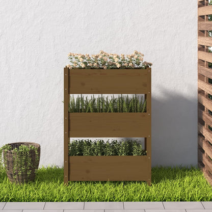 Pflanzkübel 77X25X104,5 Cm Massivholz Kiefer
