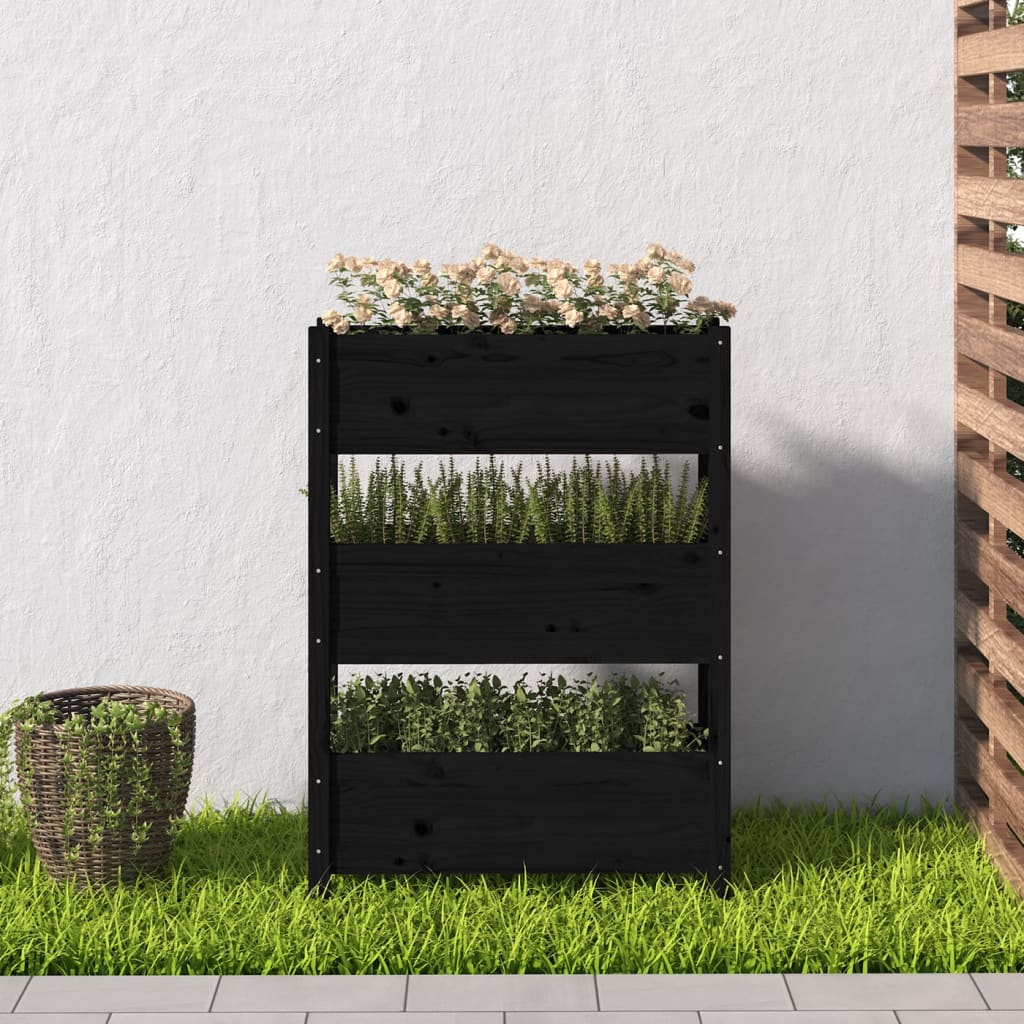 Pflanzkübel 77X25X104,5 Cm Massivholz Kiefer