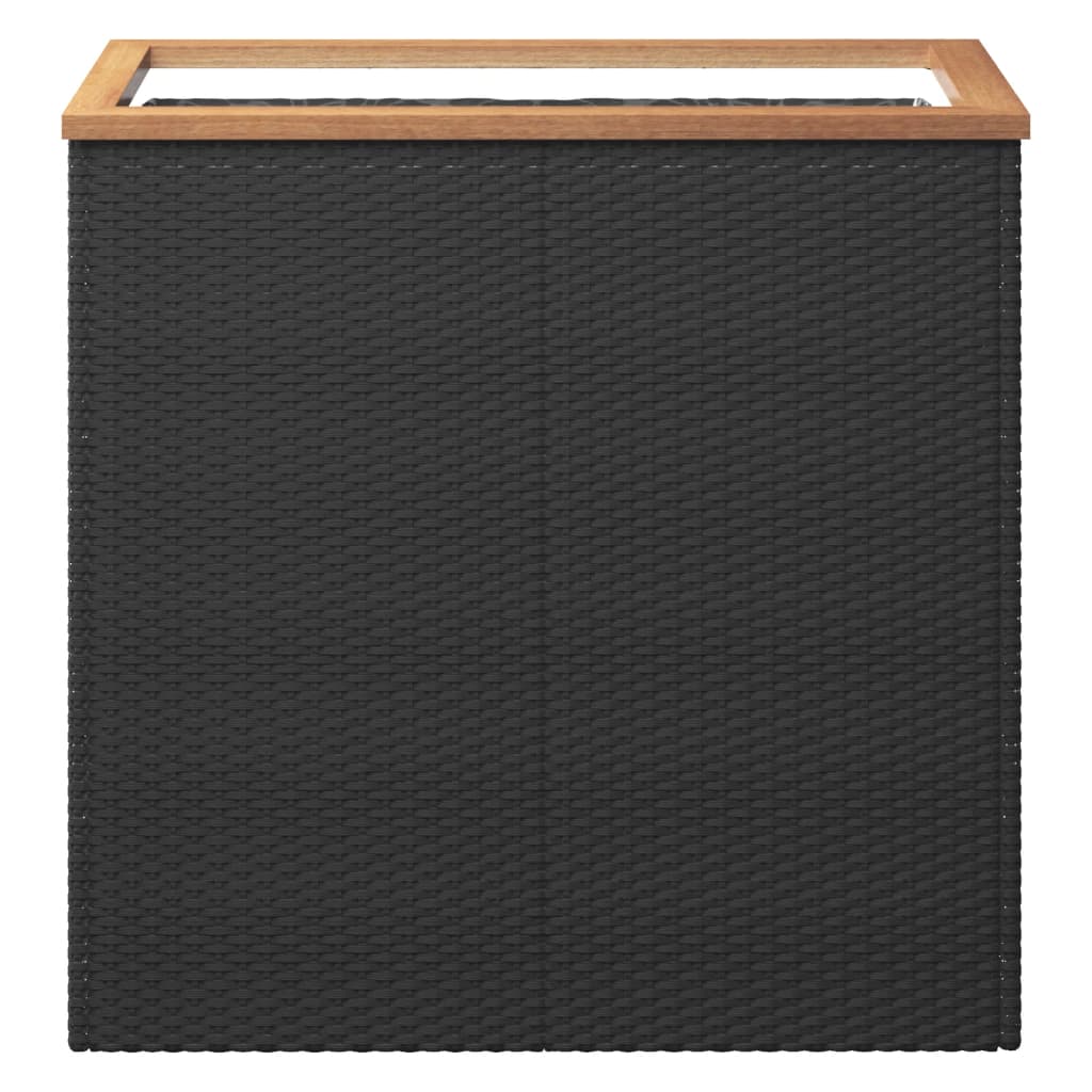 Pflanzkübel Schwarz Poly Rattan