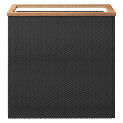 Pflanzkübel Schwarz Poly Rattan