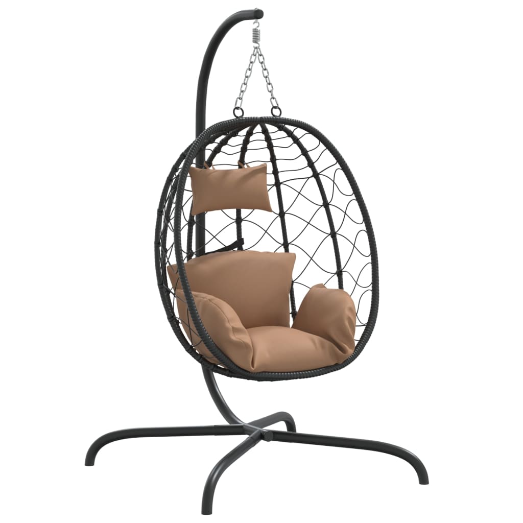 Hängesessel Mit Kissen Poly Rattan & Stahl