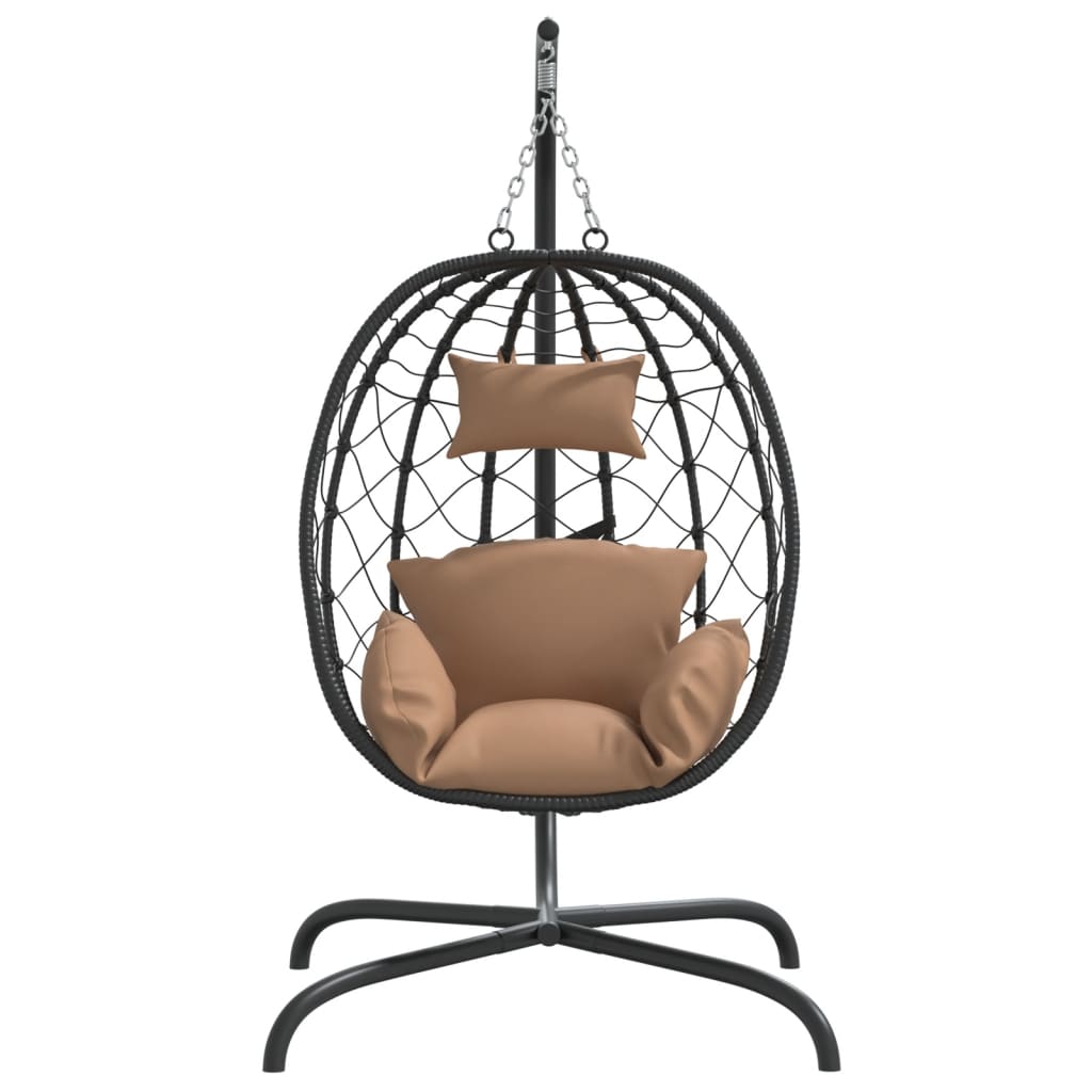 Hängesessel Mit Kissen Poly Rattan & Stahl