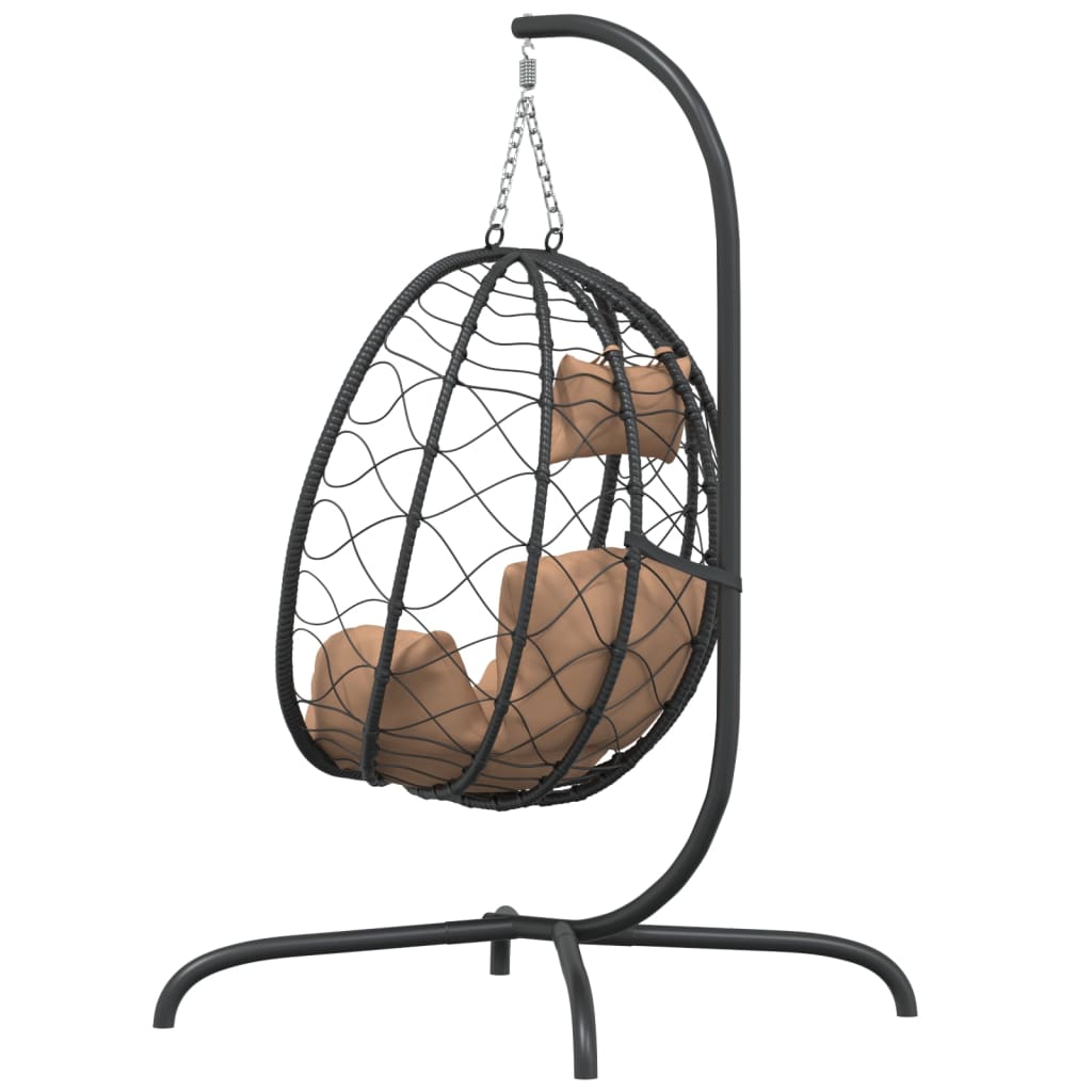 Hängesessel Mit Kissen Poly Rattan & Stahl