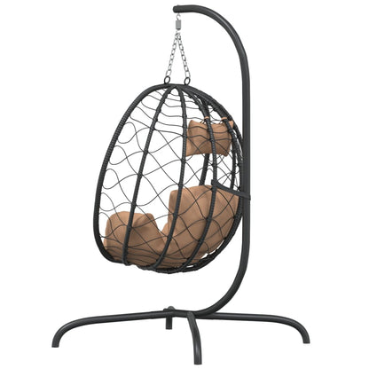 Hängesessel Mit Kissen Poly Rattan & Stahl